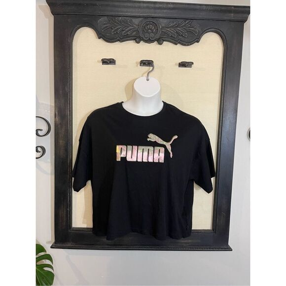 Puma Black Crop Top - XL NWT - Picture 4 of 9